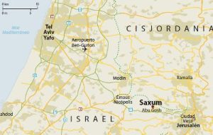 Location map of Saxum in Abu Ghosh