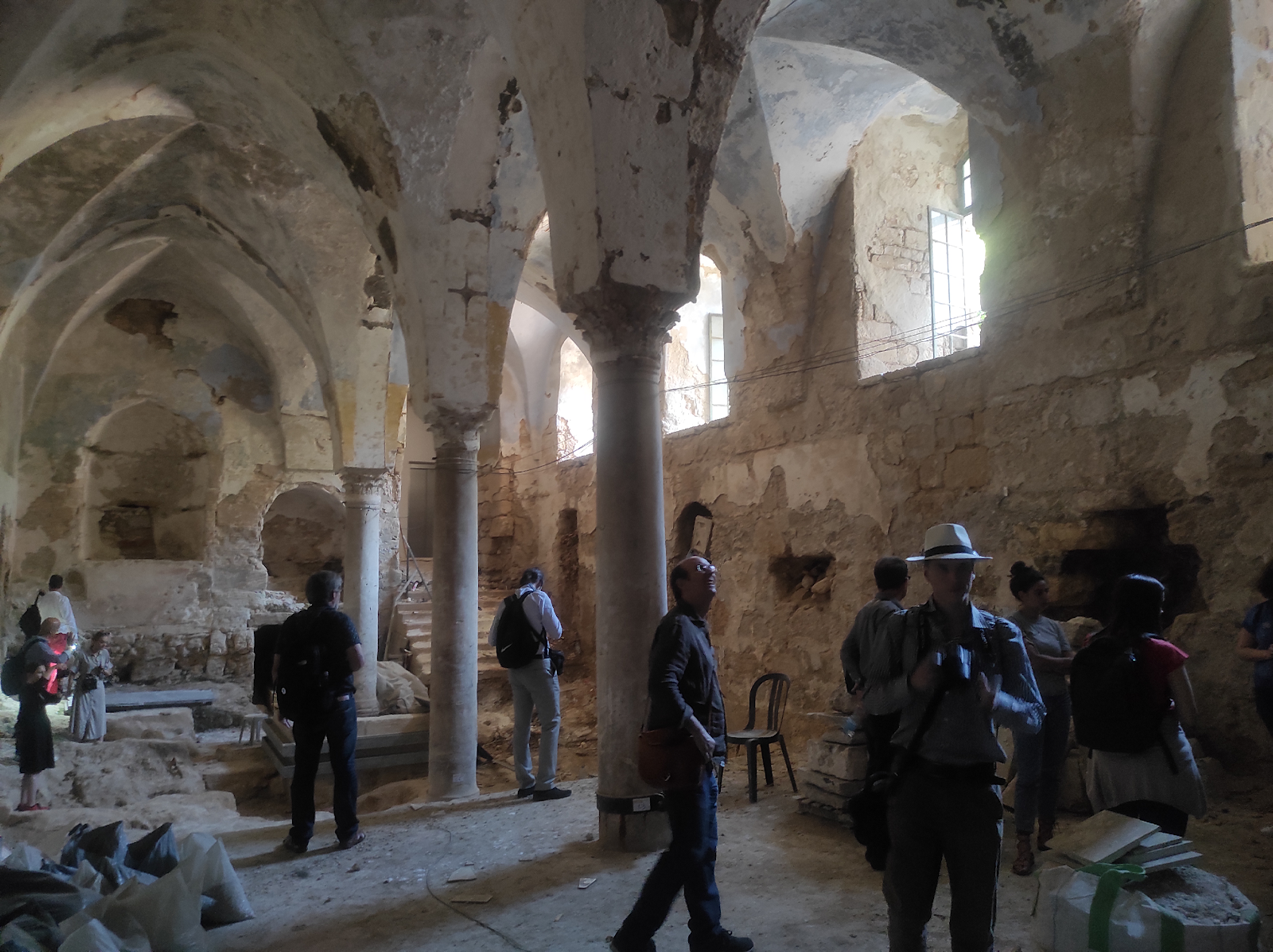 View of the columned hall, known as Jerome’s scriptorium.<br />
Source: Henri Gourinard, 2022<br />
