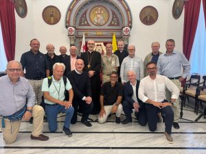 Grupo con el Card. Pierbattista Pizzaballa, Patriarca Latino de Jerusalén