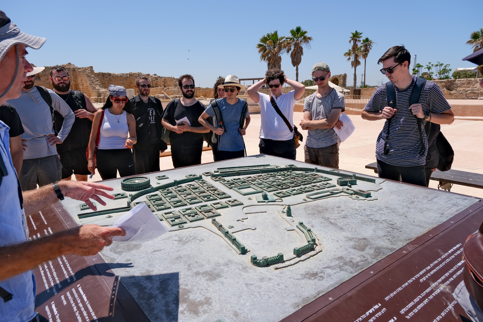 Model of the city and harbour of Caesarea. Herod’s palace and the theatre are located at the southern end of the city (right). Reed Miller, 2021. Model of the city and harbour of Caesarea. Herod’s palace and the theatre are located at the southern end of the city (right). Reed Miller, 2021.<br />