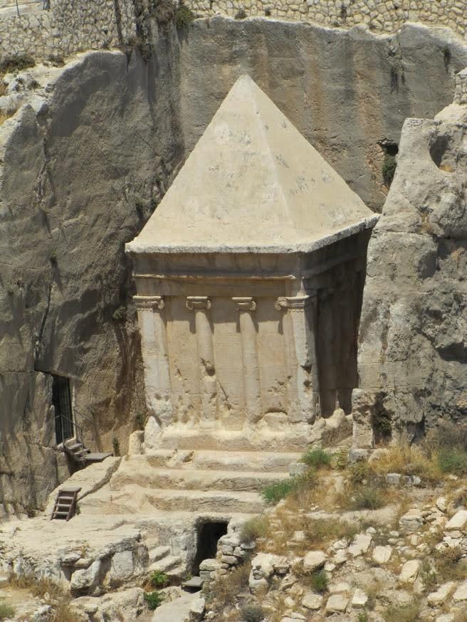 The monolithic mausoleum known as “Zechariah.” Photo: Henri Gourinard, 2013