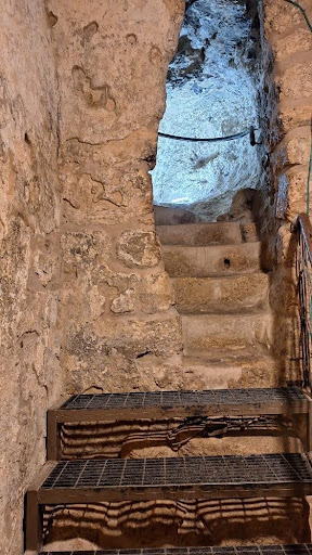 Staircase leading down to the Tomb of Lazarus 