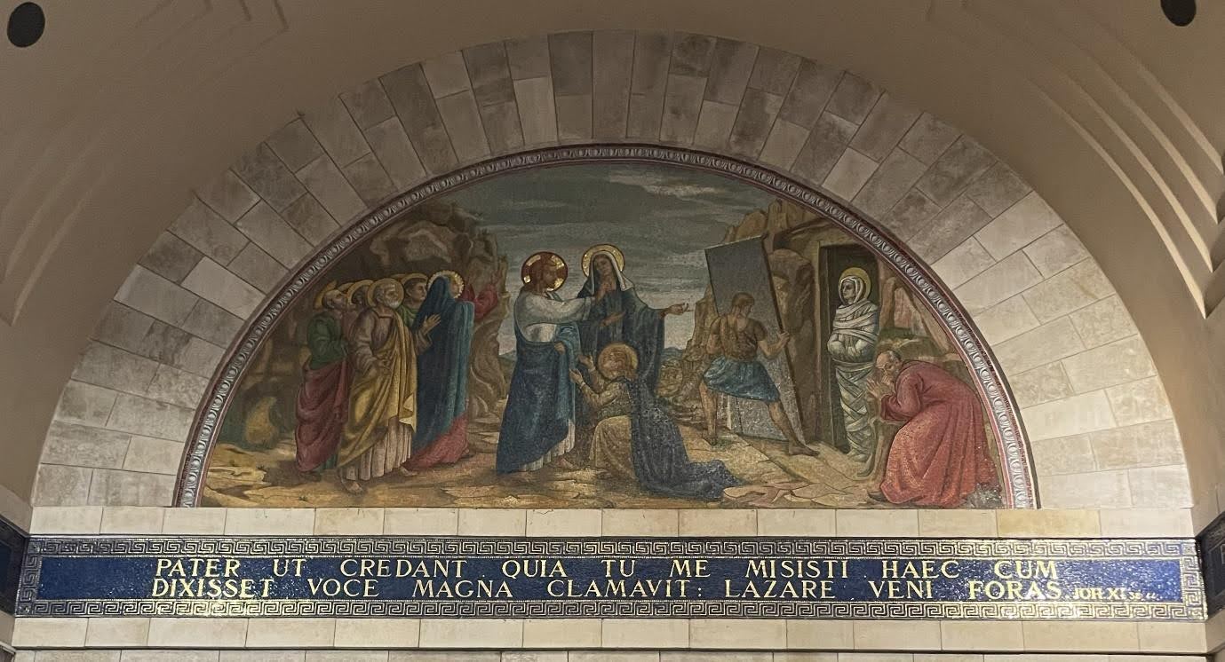 Mosaic in the Franciscan Church of Bethany.